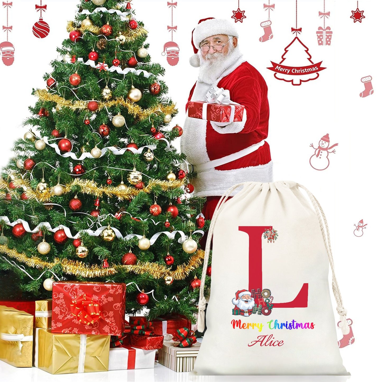 Christmas objects L Christmas Gift Bag 2024 Christmas Best Gift for Children