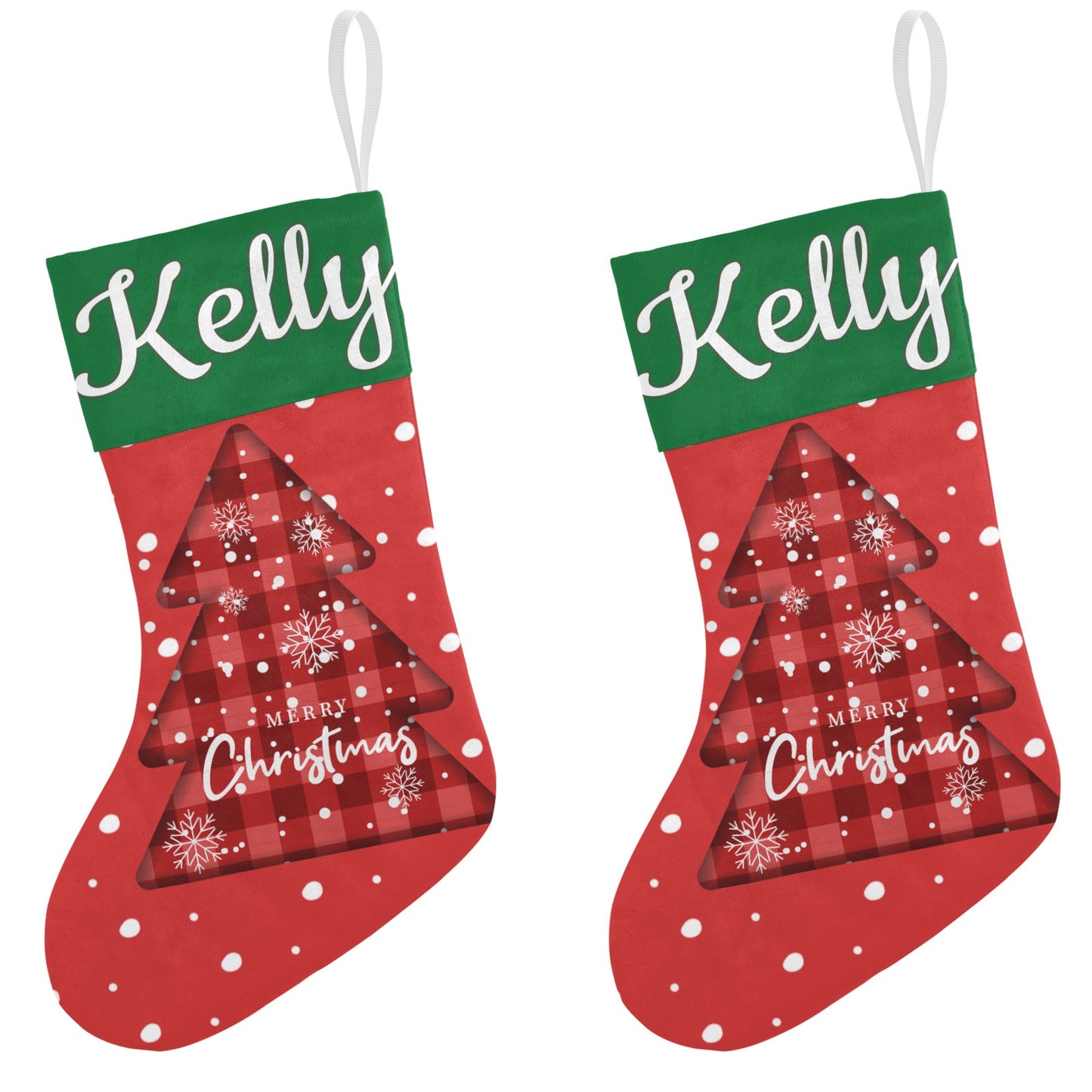 Dot Christmas Stocking Custom Name Santa Socks Gift