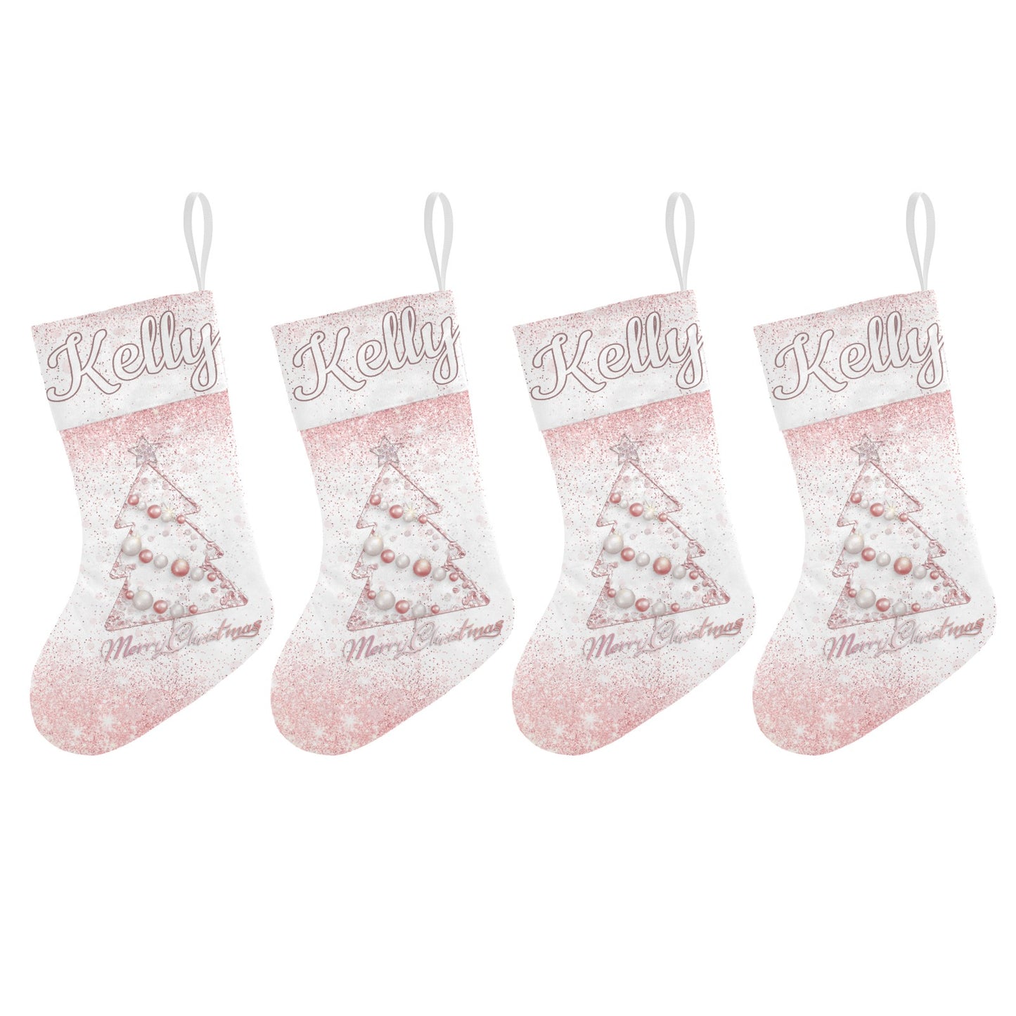 Christmas Tree Christmas Stocking Custom Name Santa Socks Gift