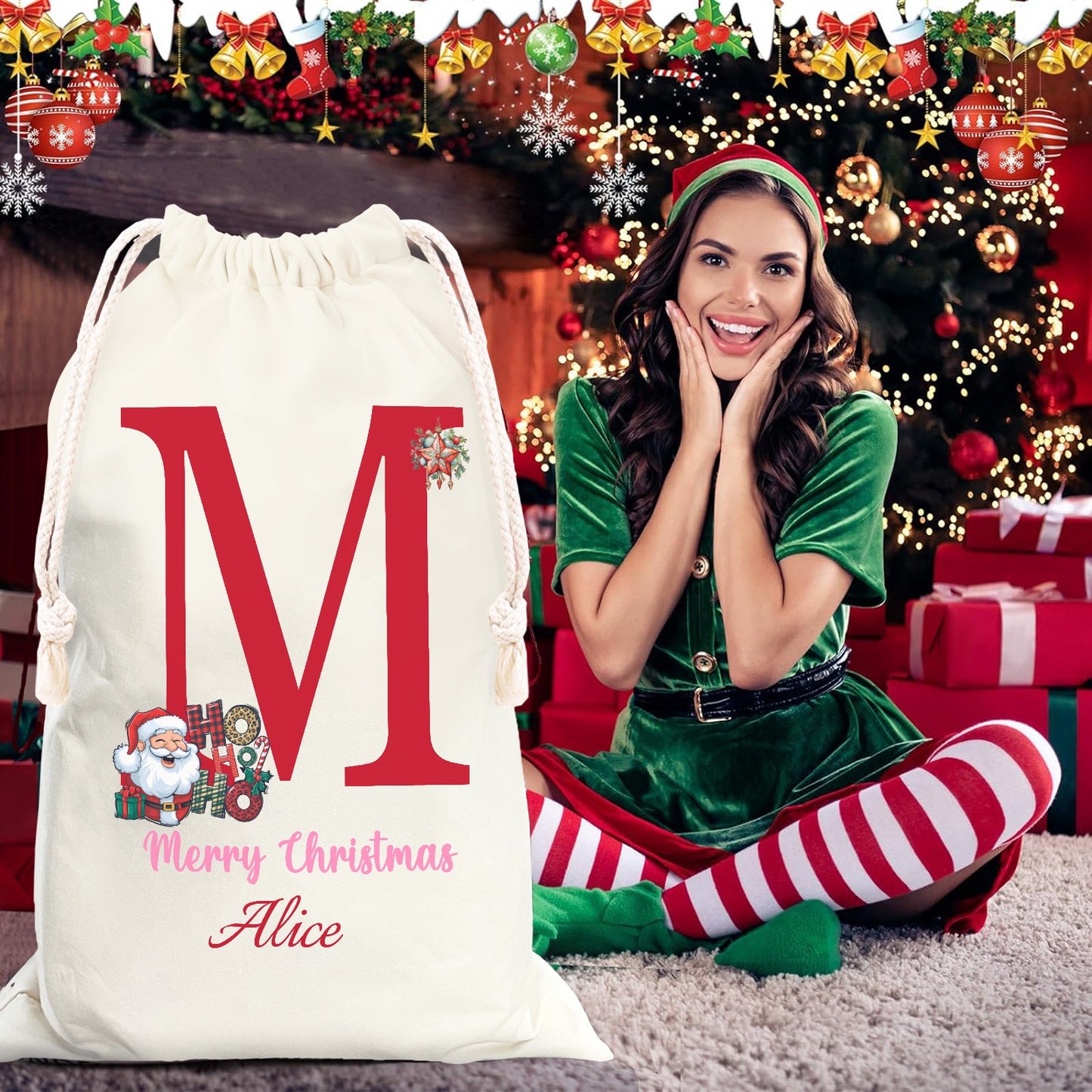 Christmas objects M Christmas Gift Bag 2024 Christmas Best Gift for Children