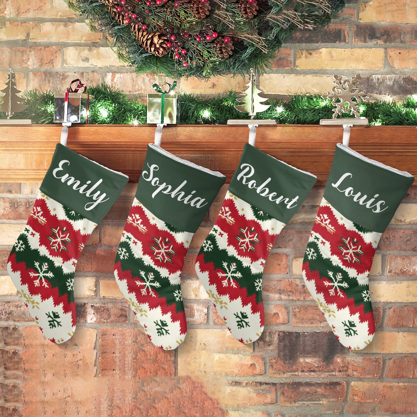 Snowflakes Christmas Stocking