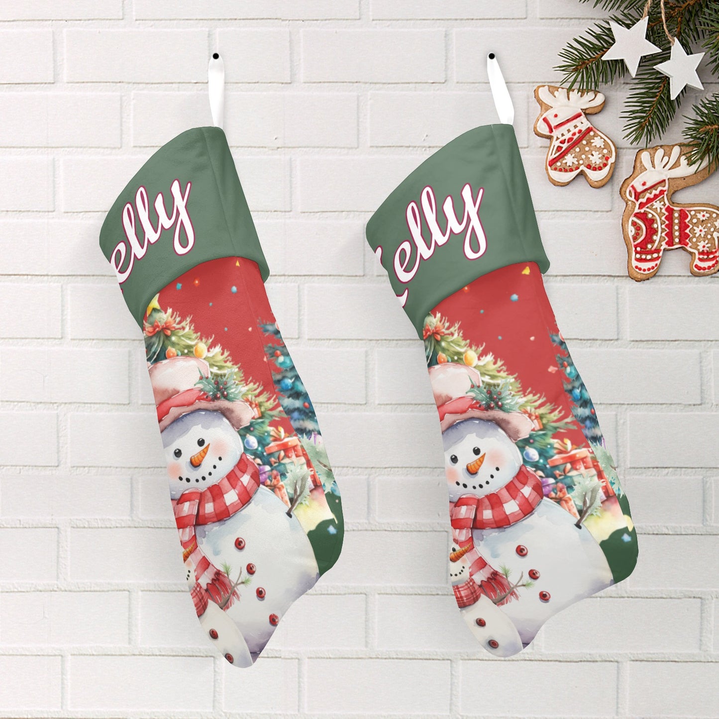 Ball Christmas Stocking Custom Name Santa Socks Gift