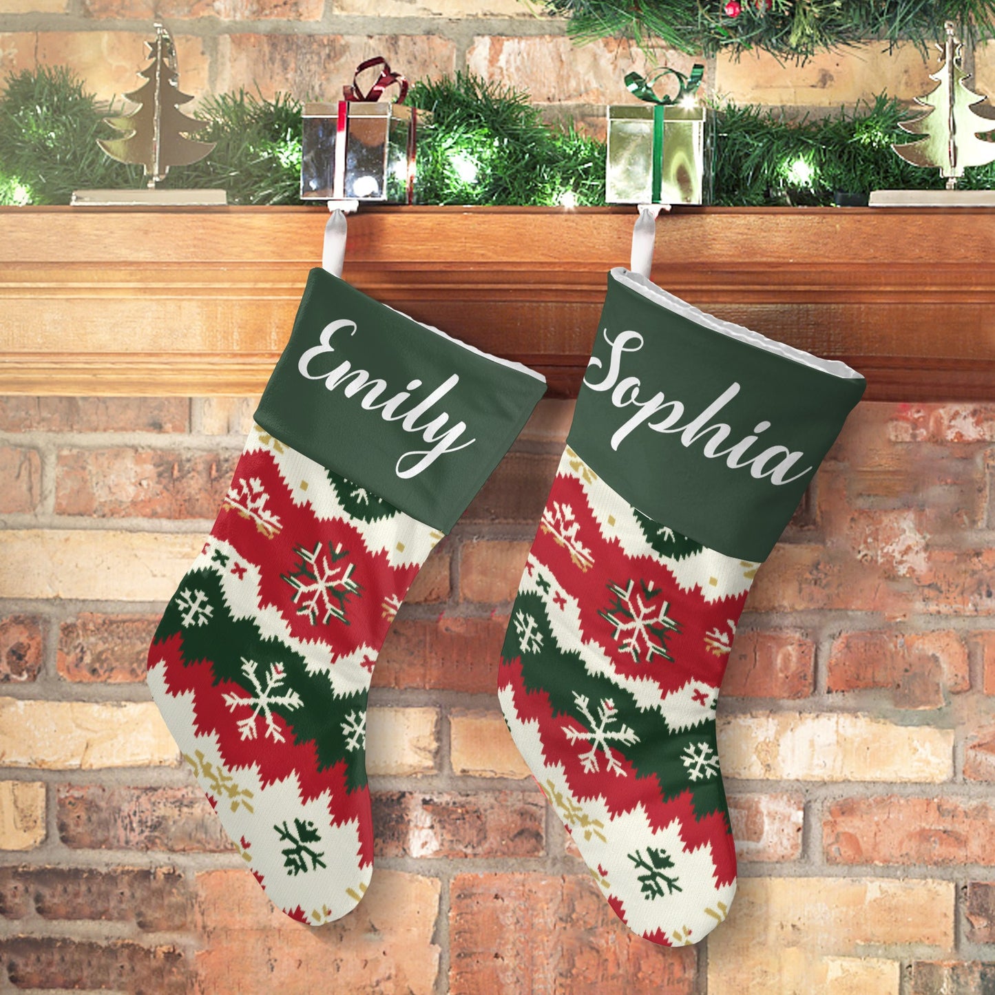 Snowflakes Christmas Stocking