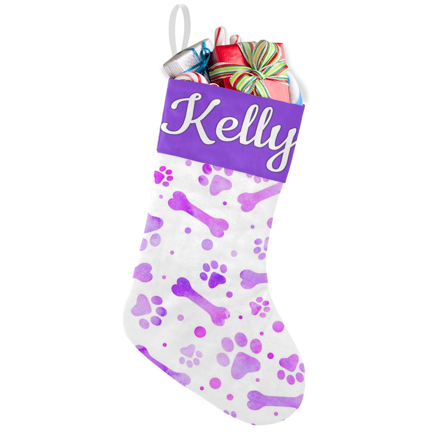 Bone Christmas Stocking Custom Name Santa Socks Gift
