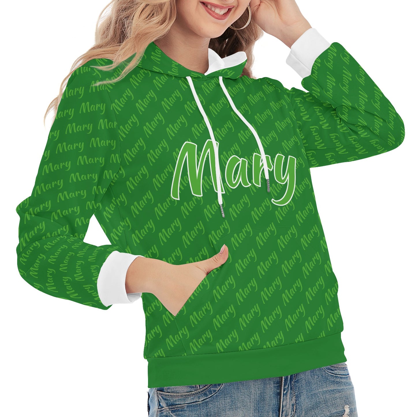 Green Unisex Heavy Blend Hoodie Custom Hoodie Design Your Own Personalized Hoodies for Women