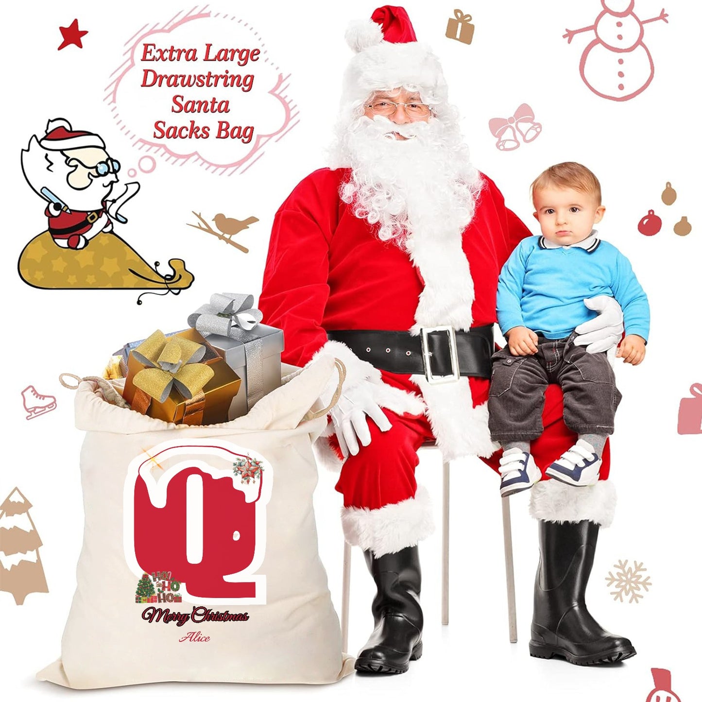 Q1 Christmas Gift Bag 2024 Christmas Best Gift for Children