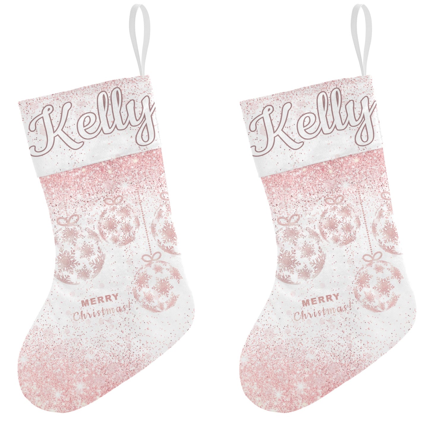 Snow Globe Christmas Stocking Custom Name Santa Socks Gift