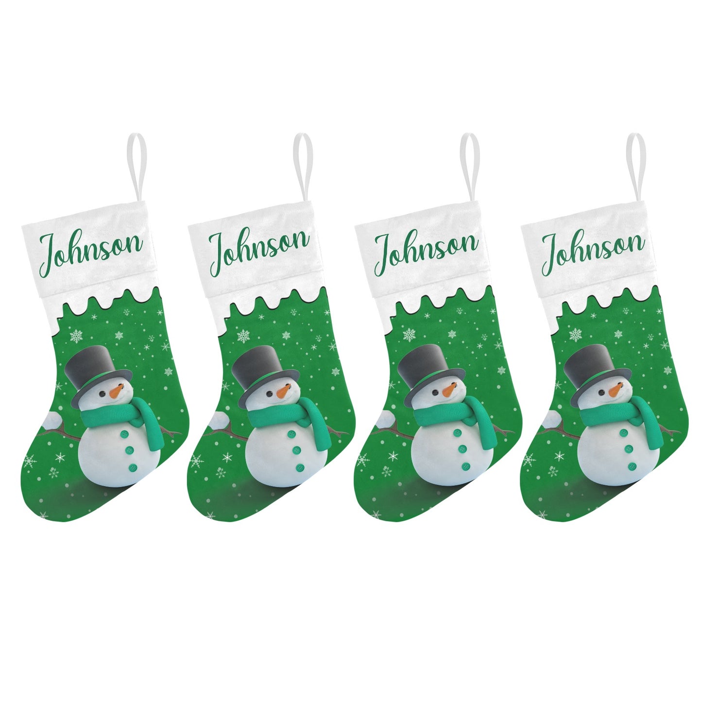 Snowman Christmas Stocking Custom Name Christmas Socks Gift