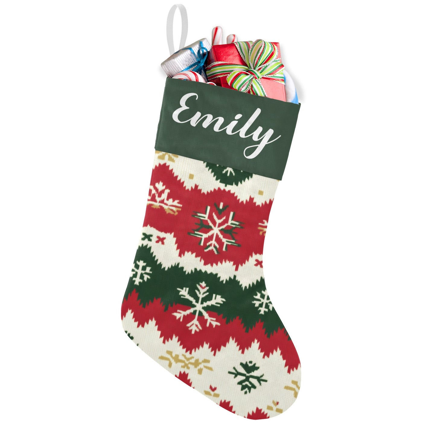 Snowflakes Christmas Stocking