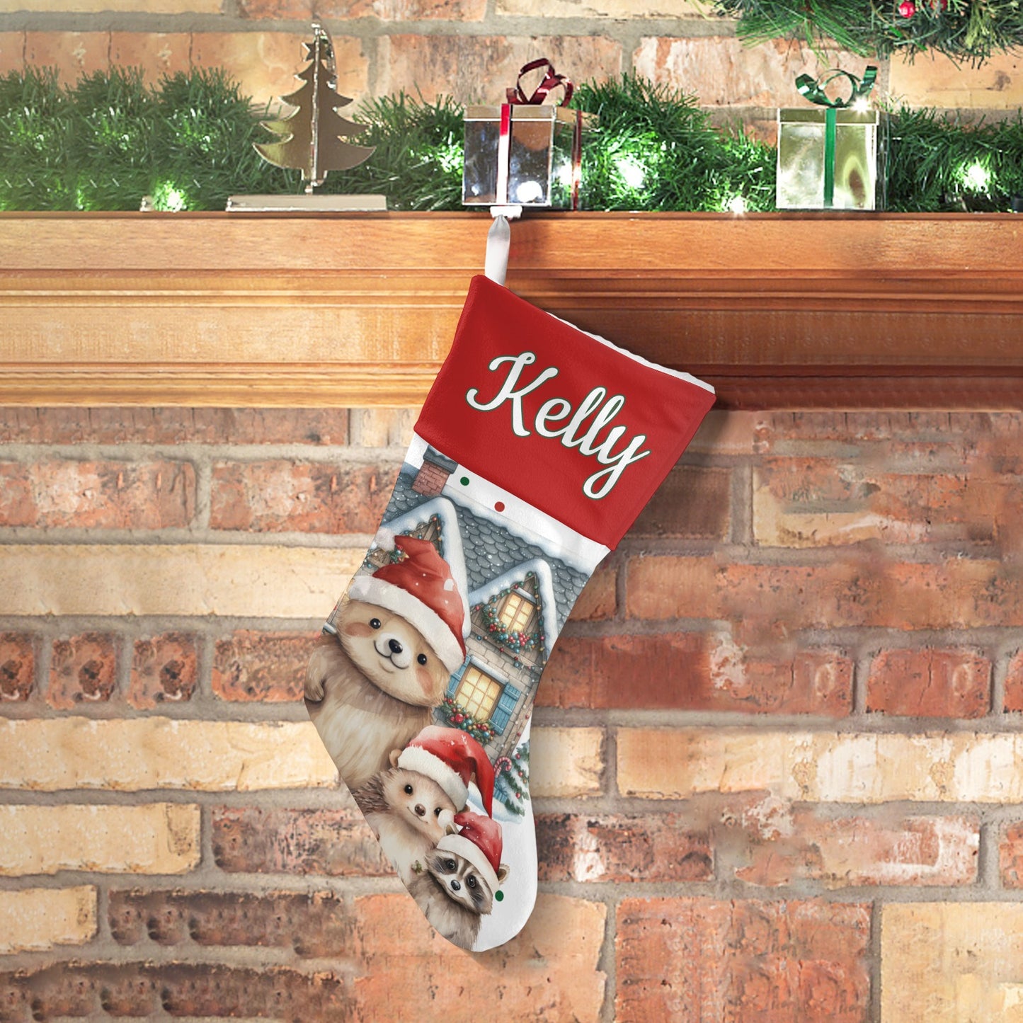 Butterfly Christmas Stocking Custom Name Santa Socks Gift