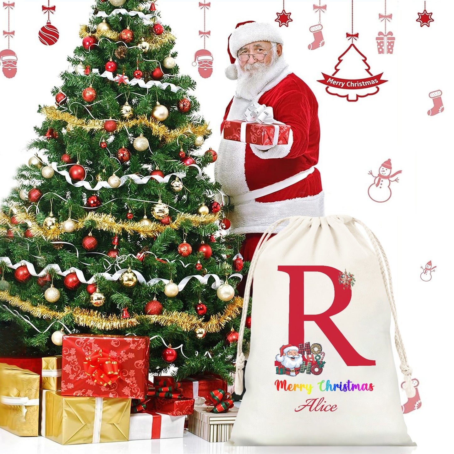 Christmas objects R Christmas Gift Bag 2024 Christmas Best Gift for Children