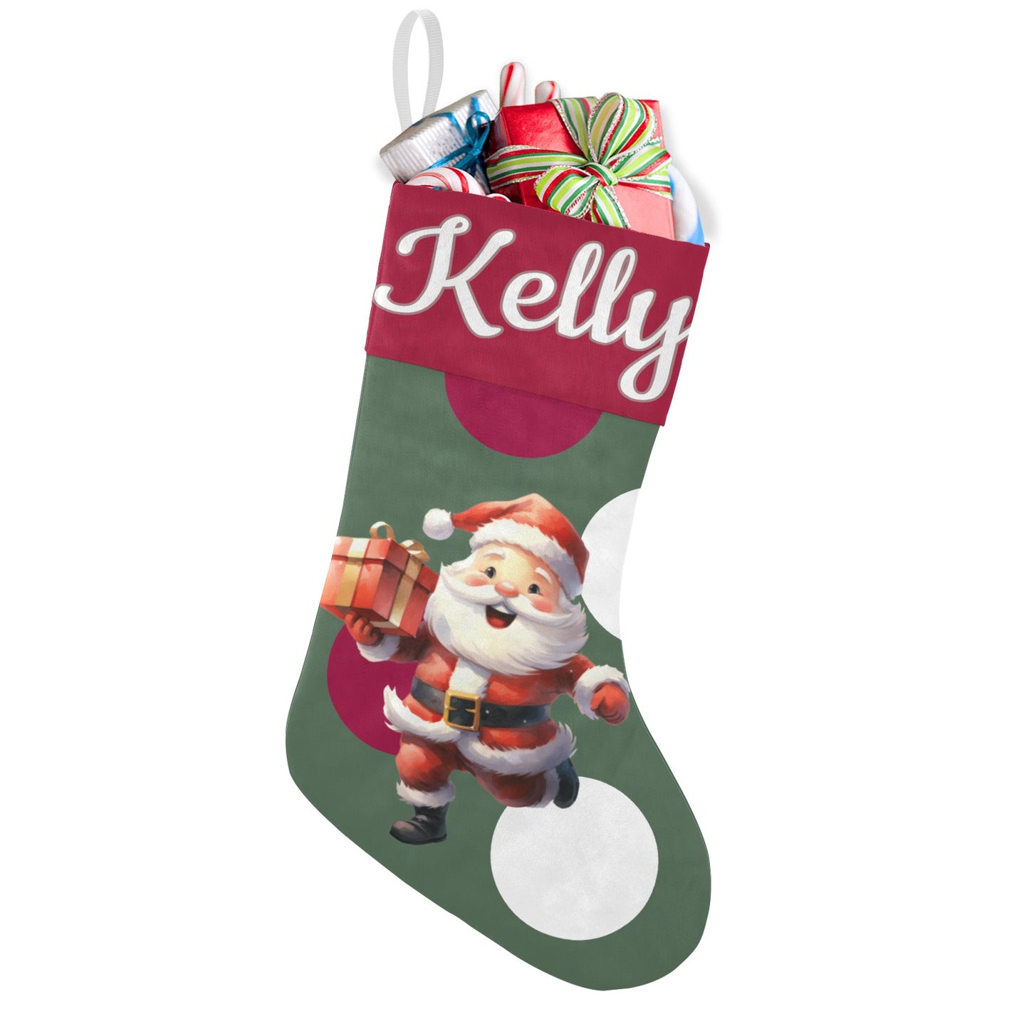 Crown Christmas Stocking Custom Name Santa Socks Gift