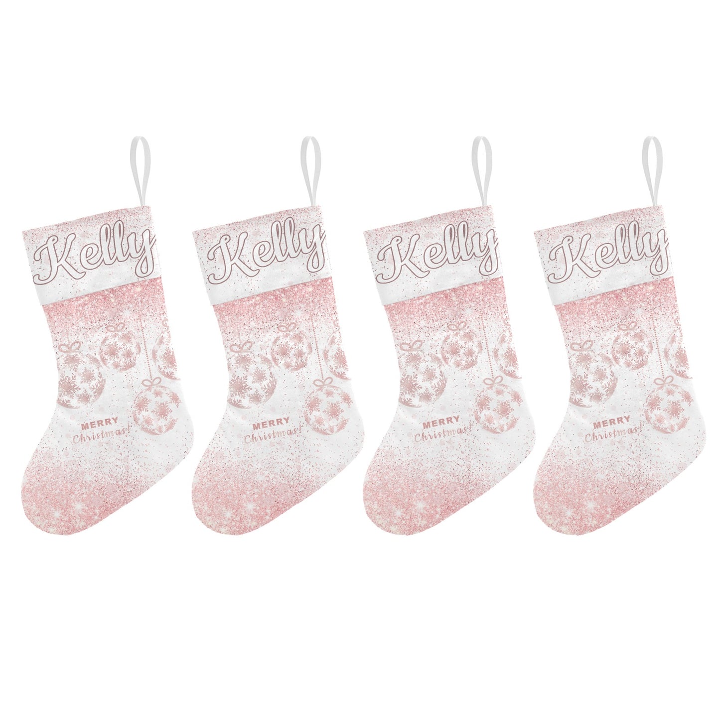 Snow Globe Christmas Stocking Custom Name Santa Socks Gift