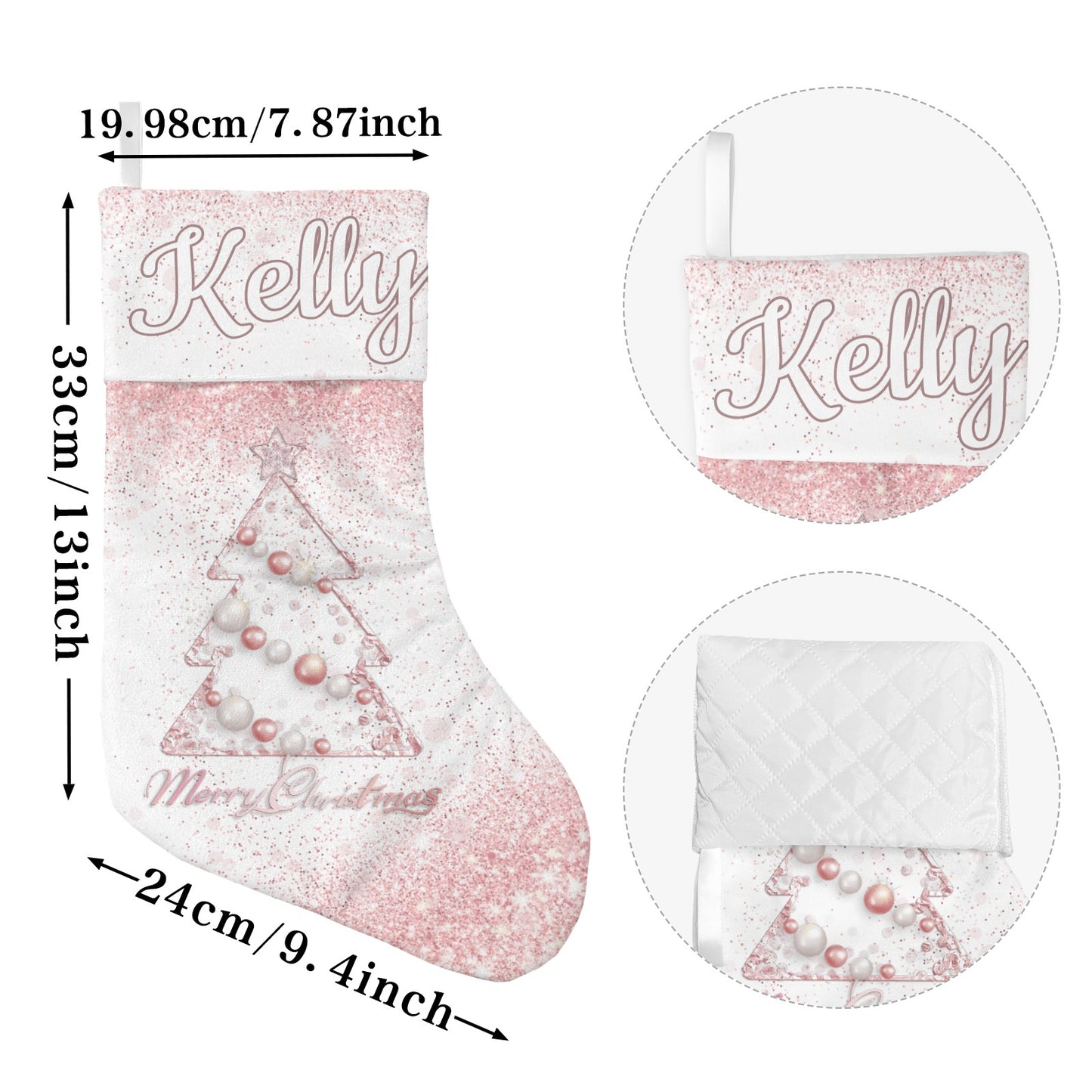 Christmas Tree Christmas Stocking Custom Name Santa Socks Gift