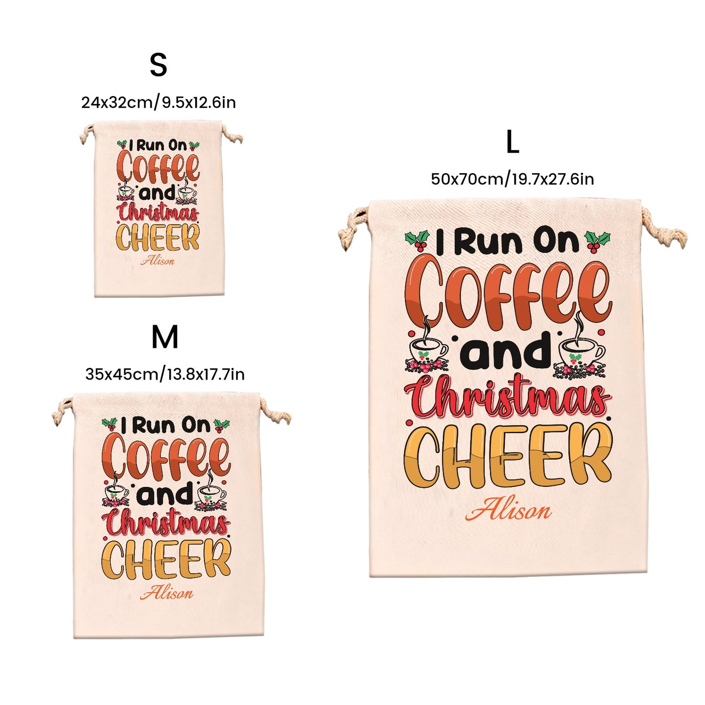 I-run-on-Coffee-and Christmas Gift Bag 2024 Christmas Best Gift for Children