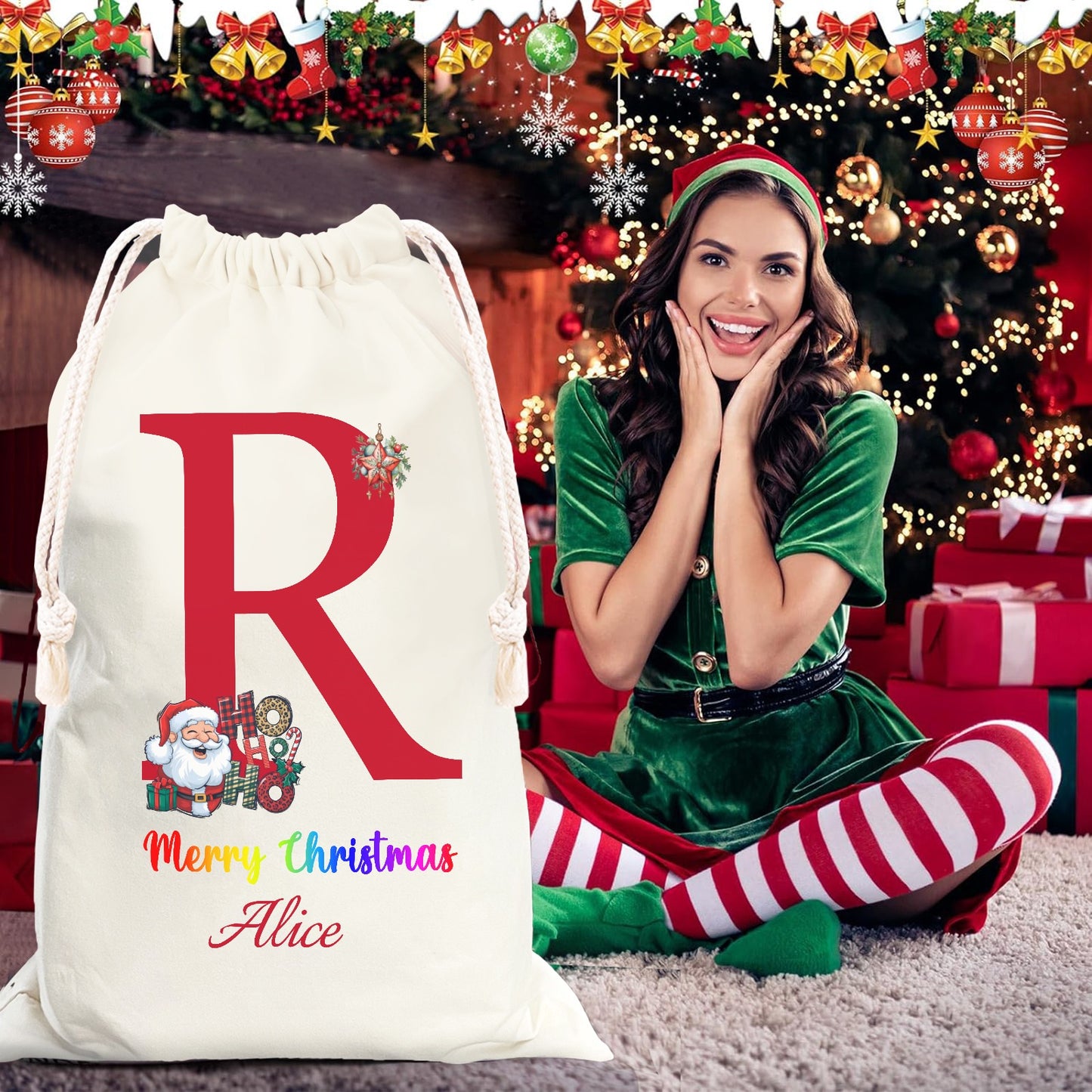 Christmas objects R Christmas Gift Bag 2024 Christmas Best Gift for Children