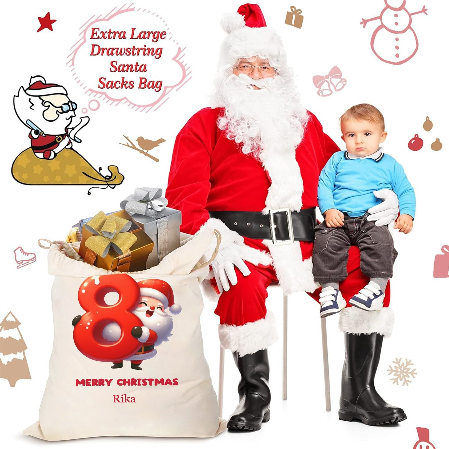 8 Christmas Gift Bag 2024 Christmas Best Gift for Children