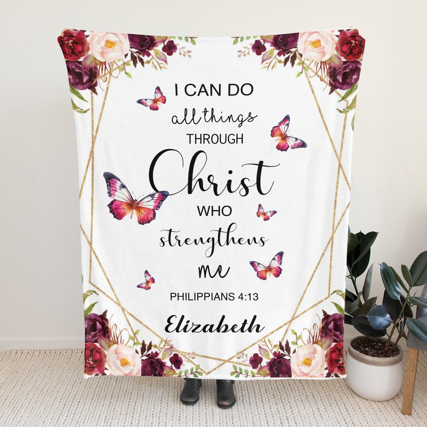 I Can Do Flannel Blanket Custom Name Blanket Gift for Men Women