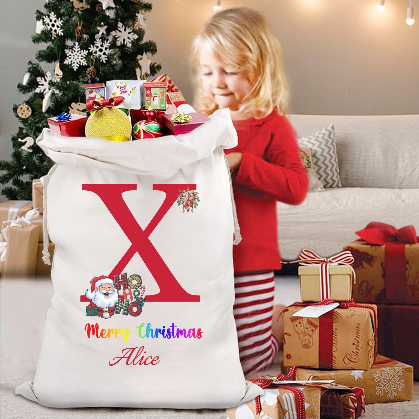 Christmas objects X Christmas Gift Bag 2024 Christmas Best Gift for Children