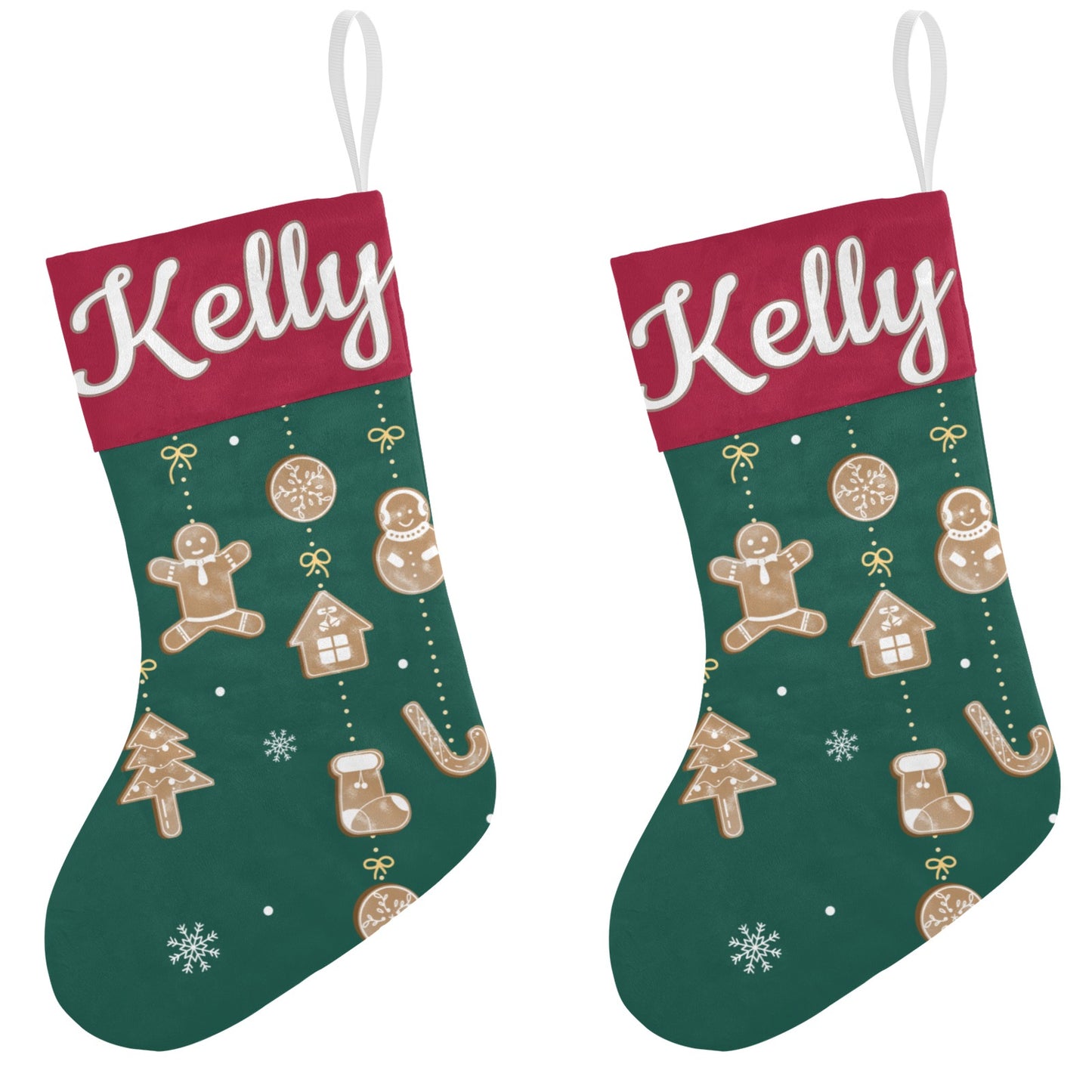Bow Christmas Stocking Custom Name Santa Socks Gift