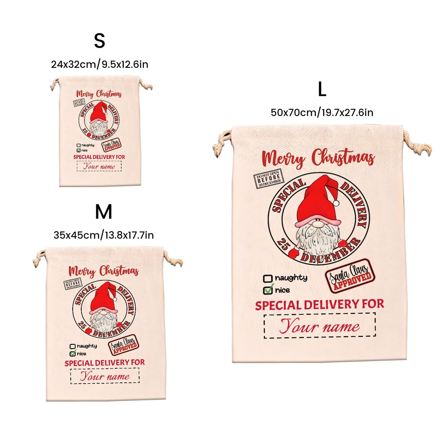 santa sack new Christmas Gift Bag Personalized Christmas Wrapping Gift Bags