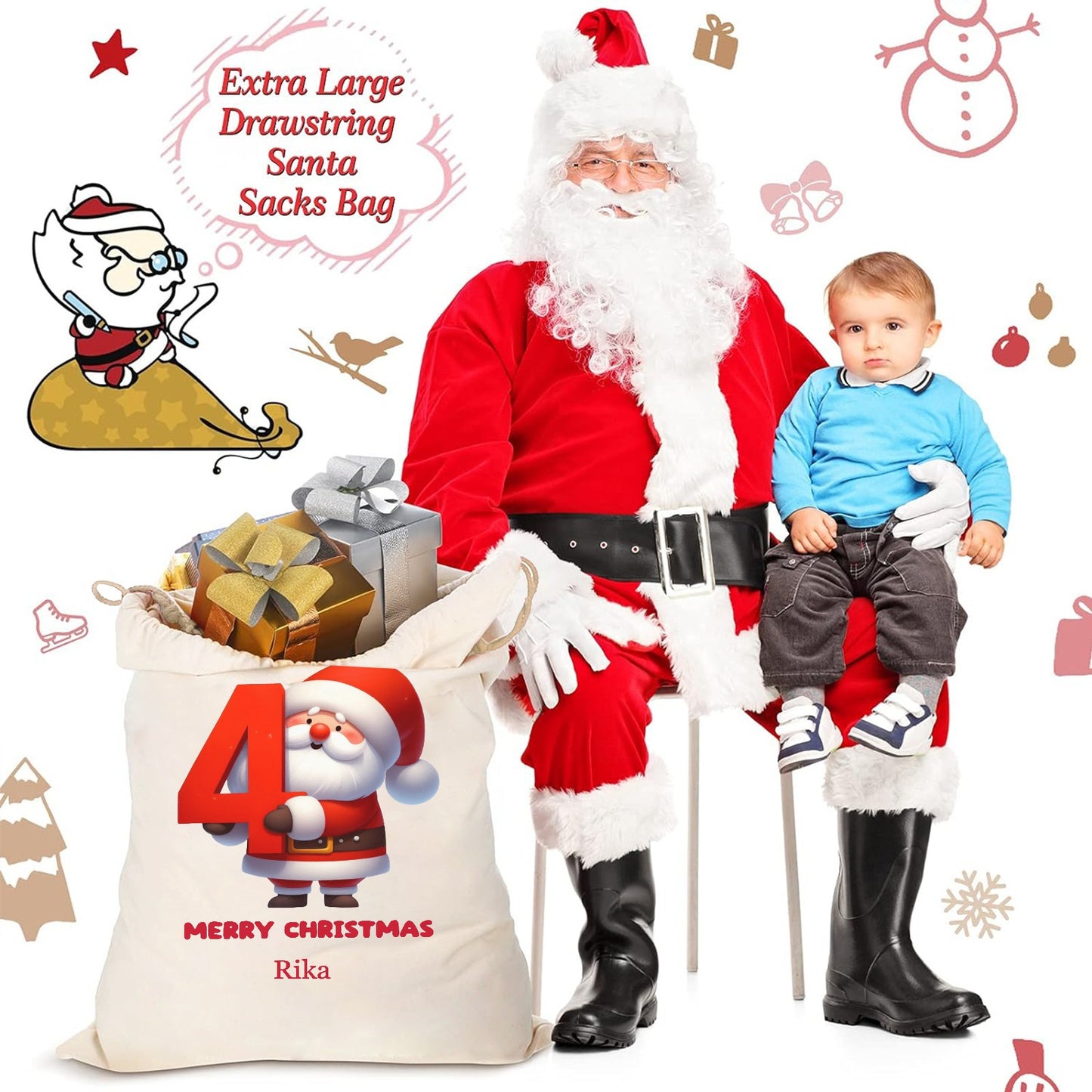 4 Christmas Gift Bag 2024 Christmas Best Gift for Children