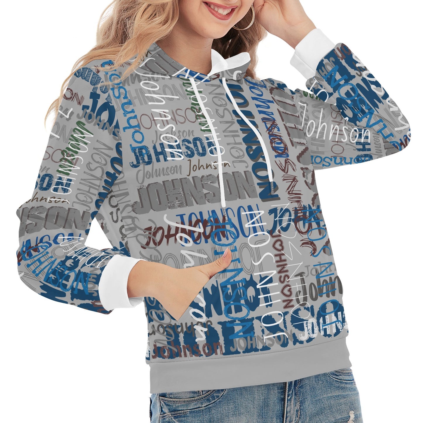 Grey Unisex Heavy Blend Hoodie Custom Hoodie Design Your Own Personalized Hoodies for Women