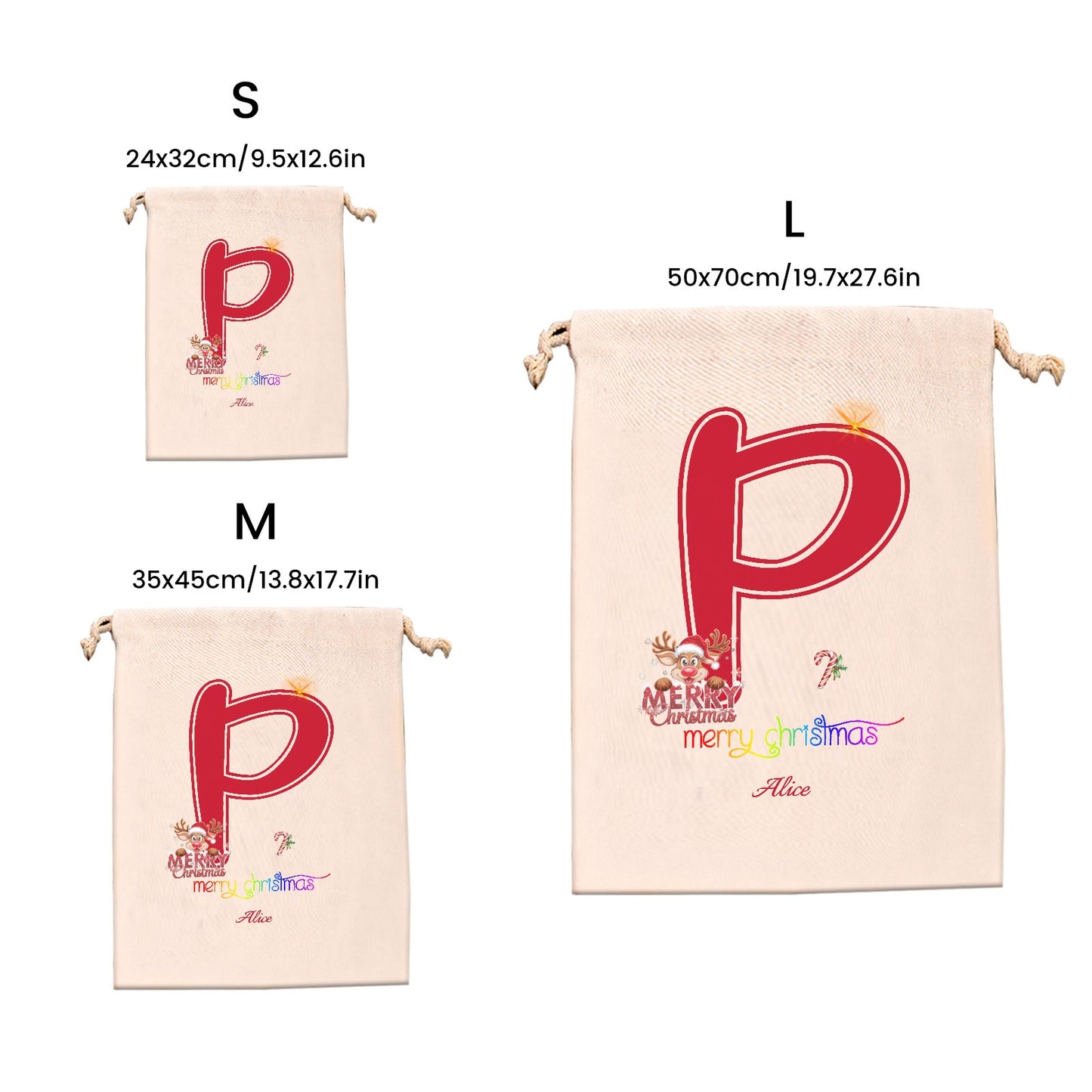 P Christmas Gift Bag 2024 Christmas Best Gift for Children