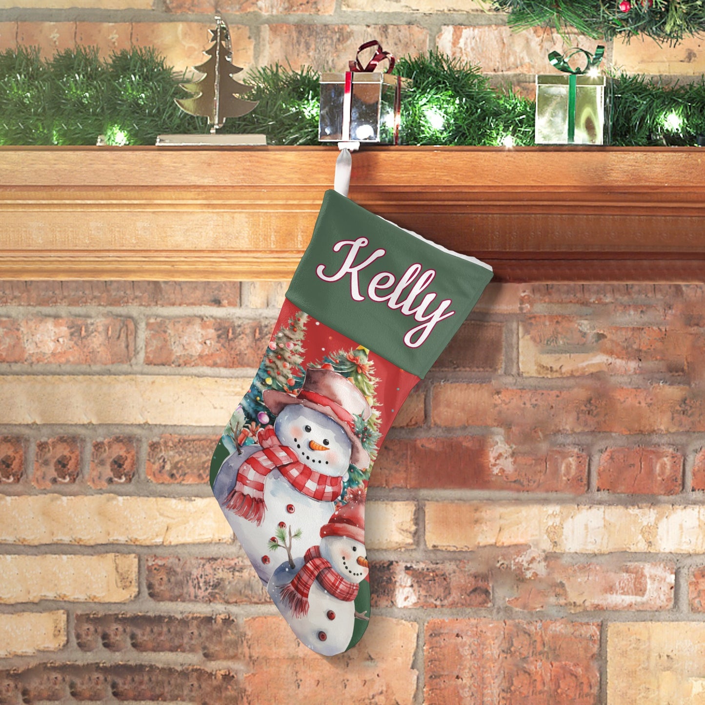 Ball Christmas Stocking Custom Name Santa Socks Gift