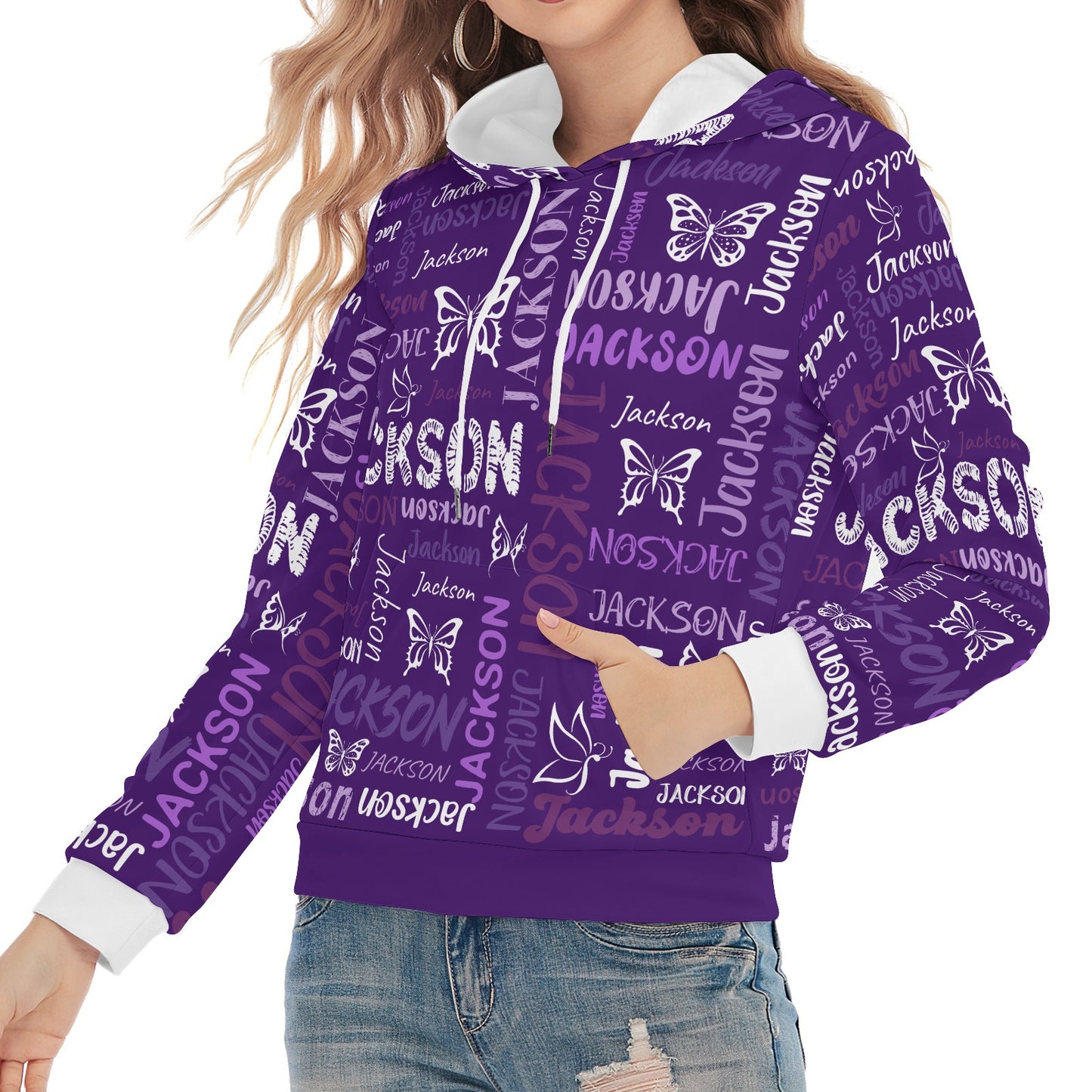 Purple Unisex Heavy Blend Hoodie Custom Hoodie Design Your Own Personalized Hoodies for Women