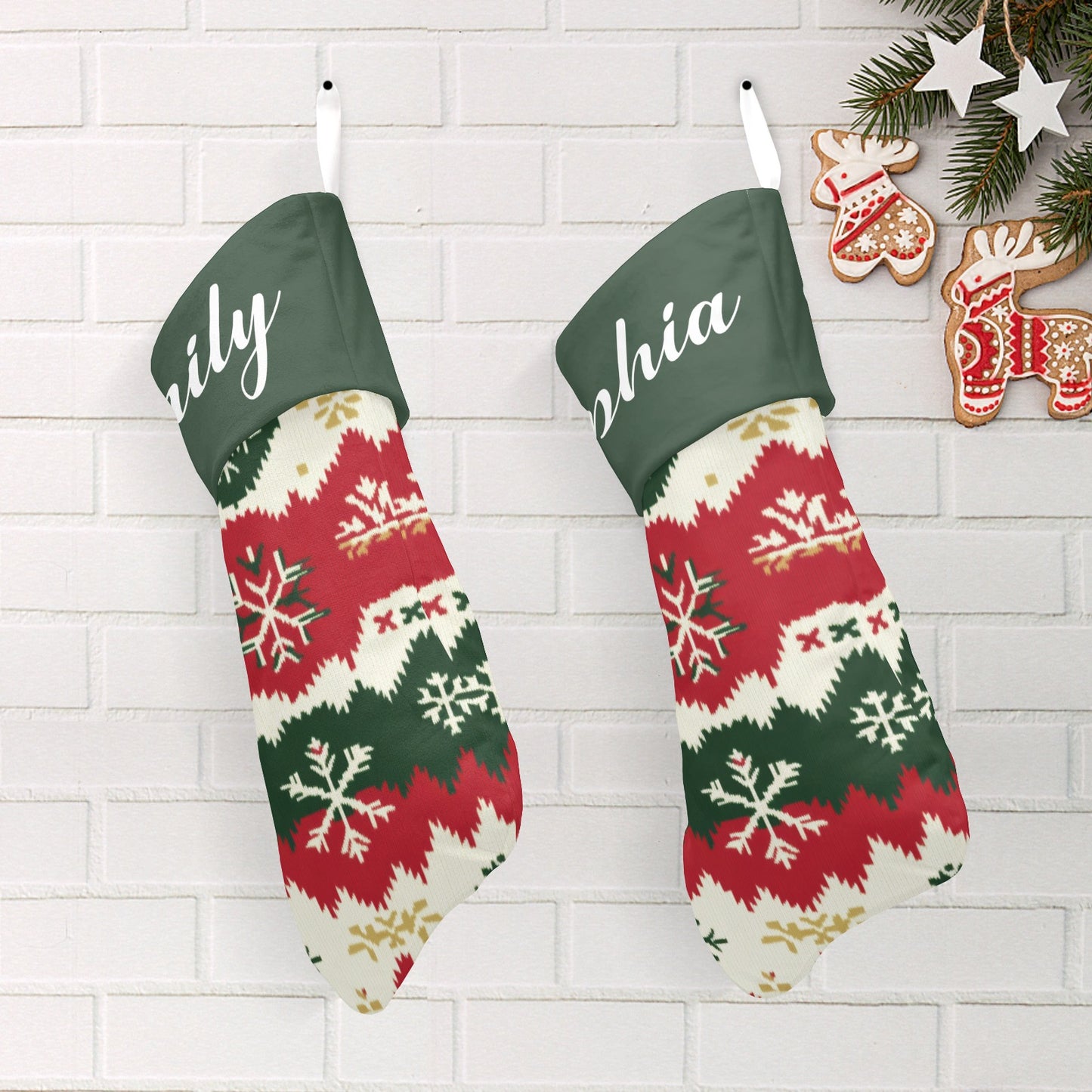 Snowflakes Christmas Stocking