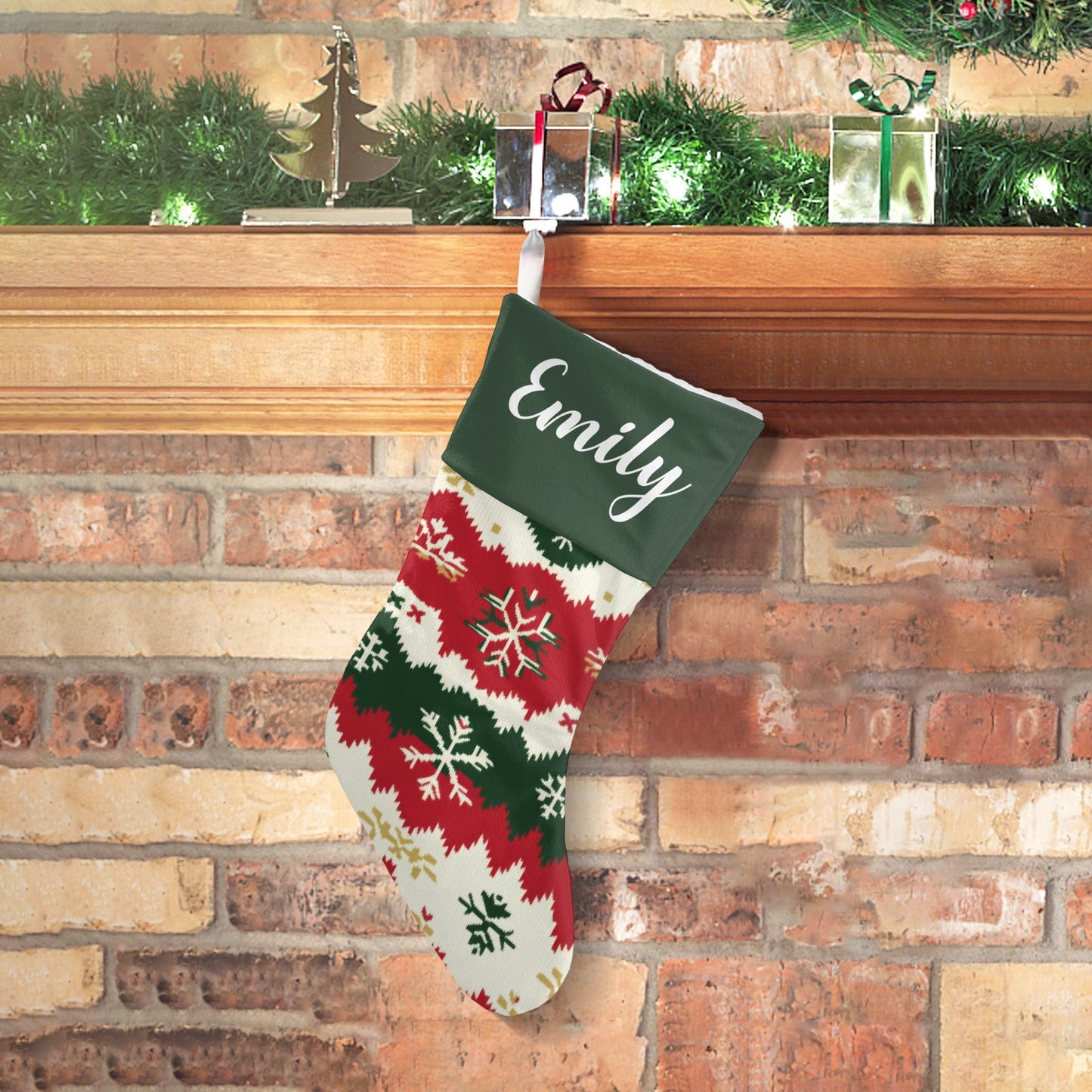 Snowflakes Christmas Stocking