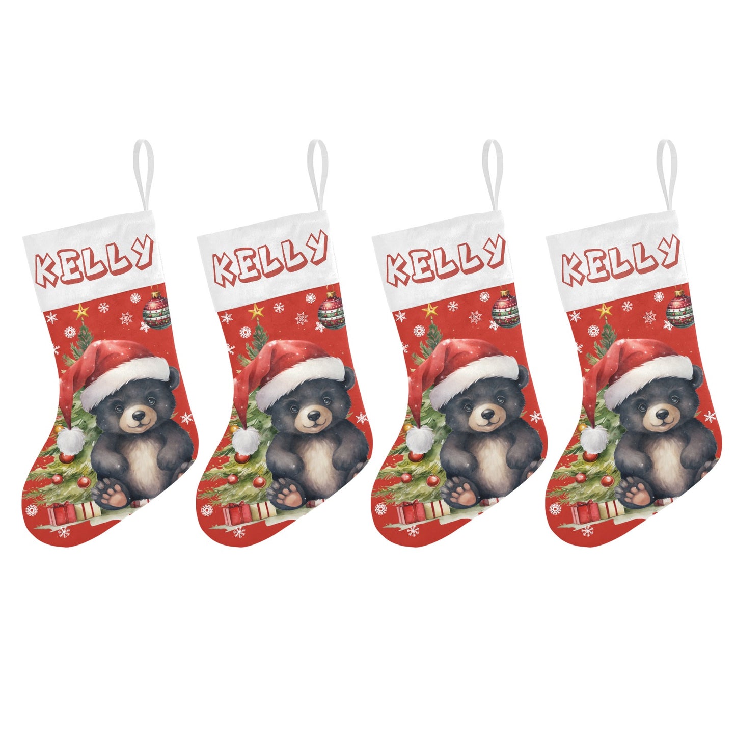 Christmas Black Brea Christmas Stocking Custom Name Santa Socks Gift
