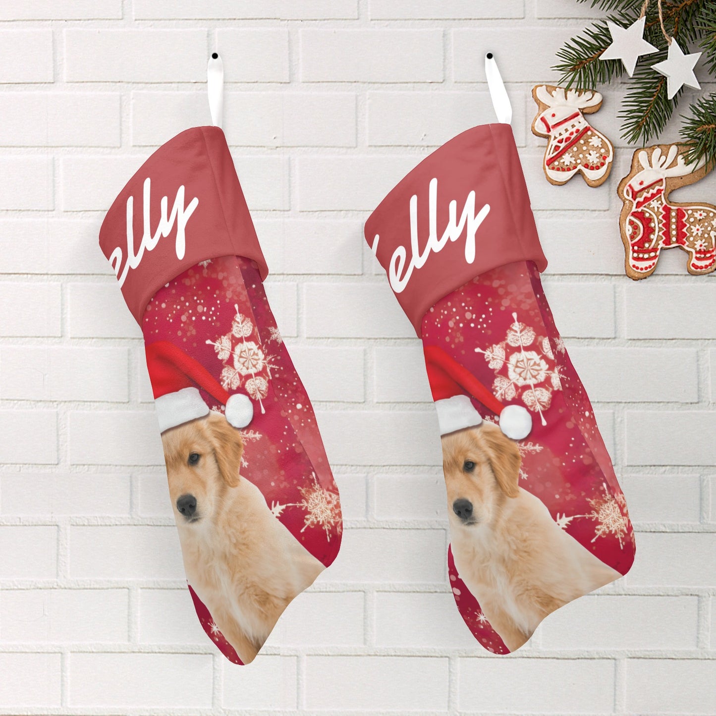Gift Box Christmas Stocking Custom Name Santa Socks Gift
