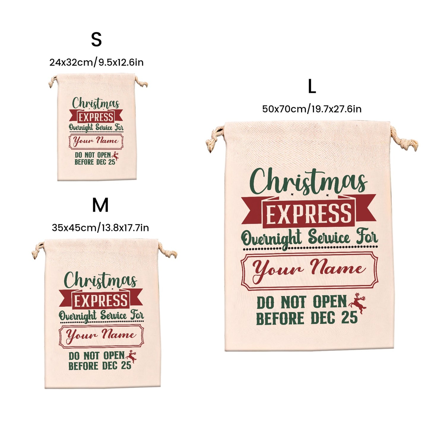 Christmas Express Christmas Gift Bag Custom Santa Gift Bags your Name