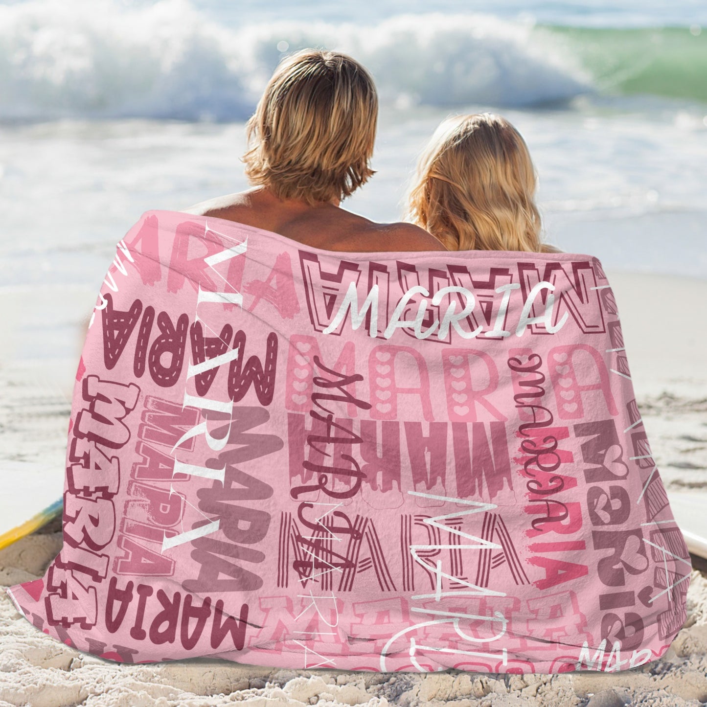 Pink Flannel Blanket Name Blanket Personalized Blanket for Adult Kids Flannel Customize Throw Blanket Custom