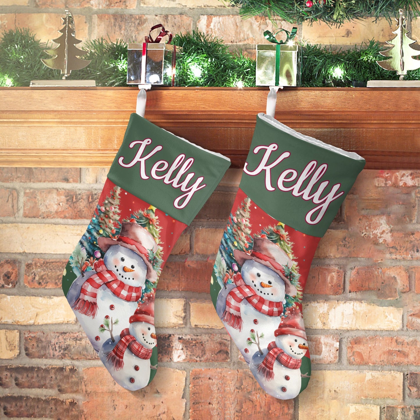 Ball Christmas Stocking Custom Name Santa Socks Gift