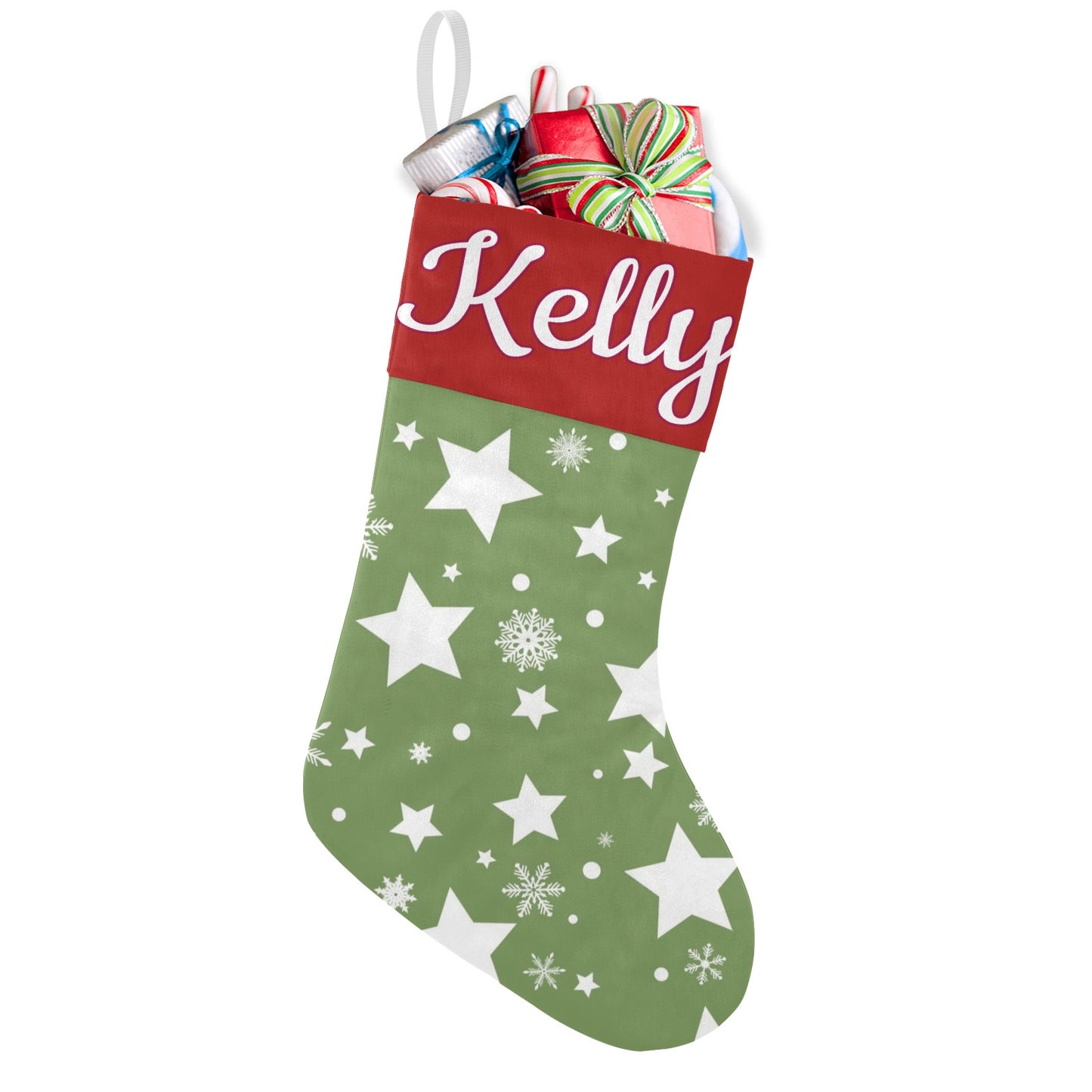 Car snowflakes Christmas Stocking Custom Name Santa Socks Gift