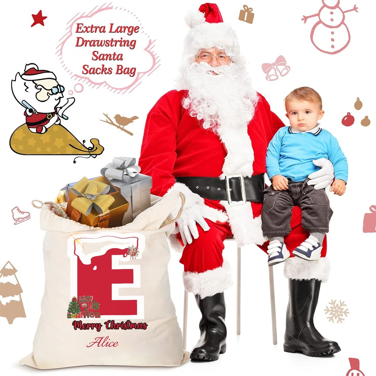 E Christmas Gift Bag 2024 Christmas Best Gift for Children