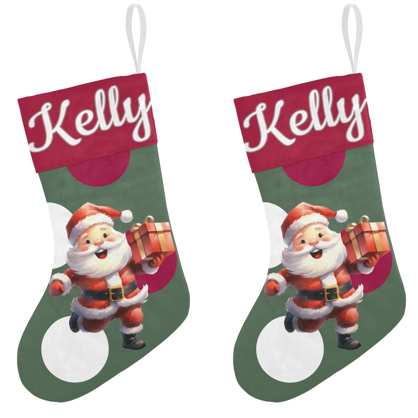 Crown Christmas Stocking Custom Name Santa Socks Gift