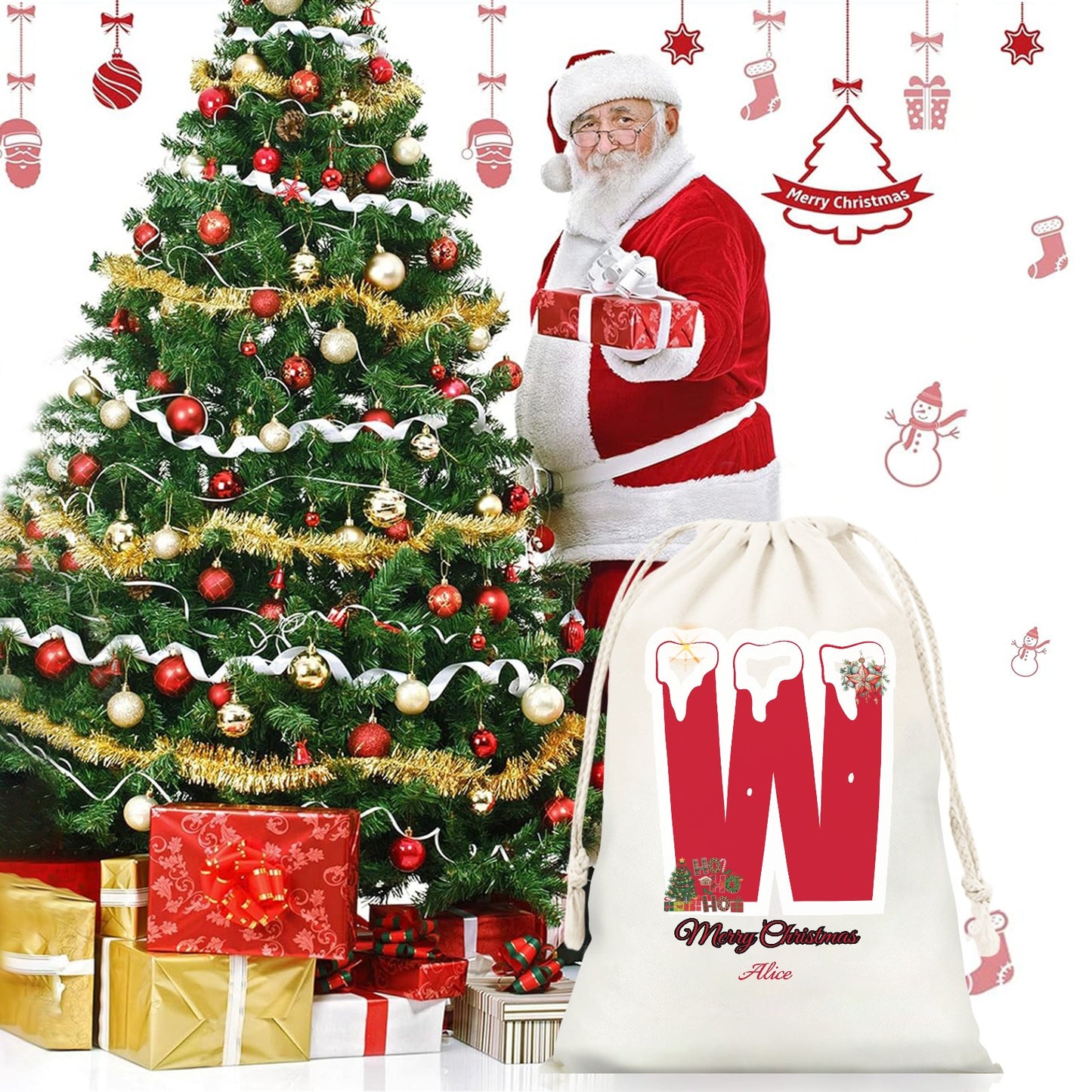 W1 Christmas Gift Bag 2024 Christmas Best Gift for Children