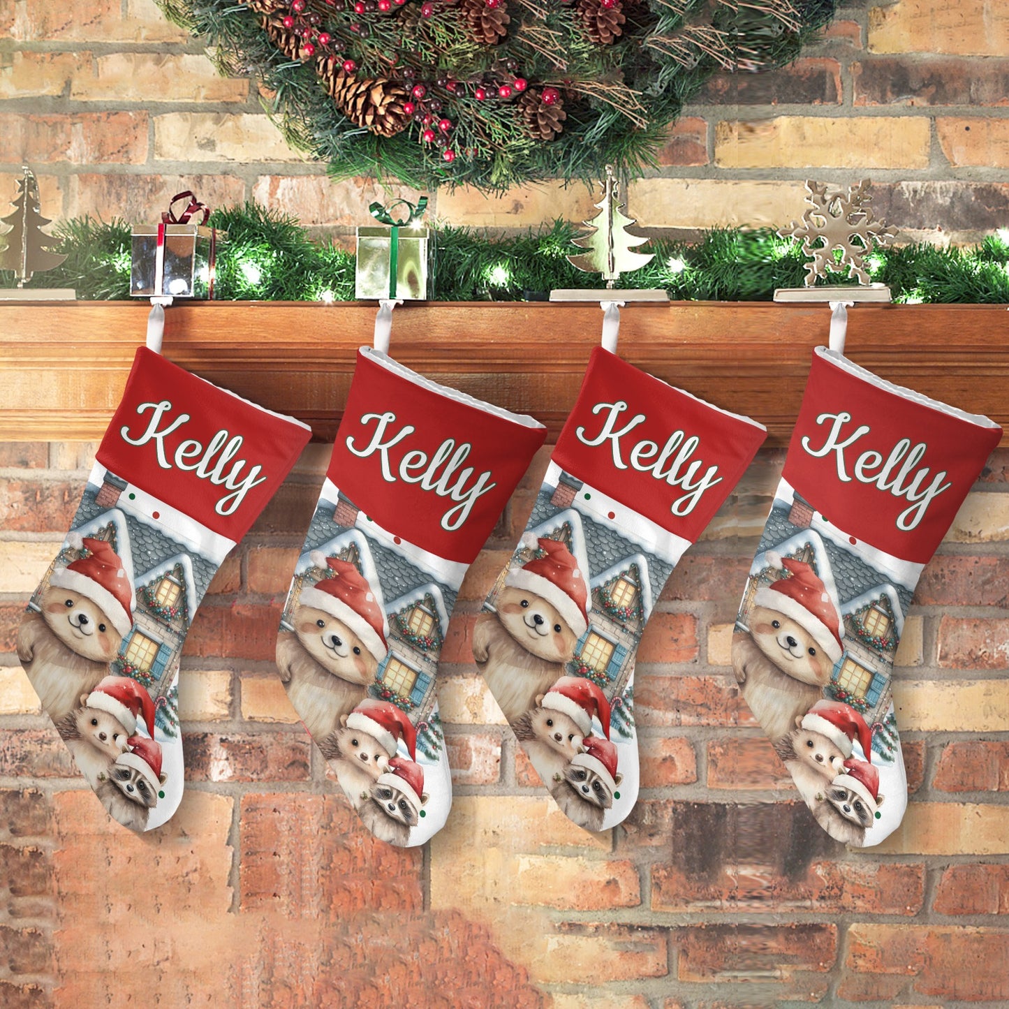 Butterfly Christmas Stocking Custom Name Santa Socks Gift