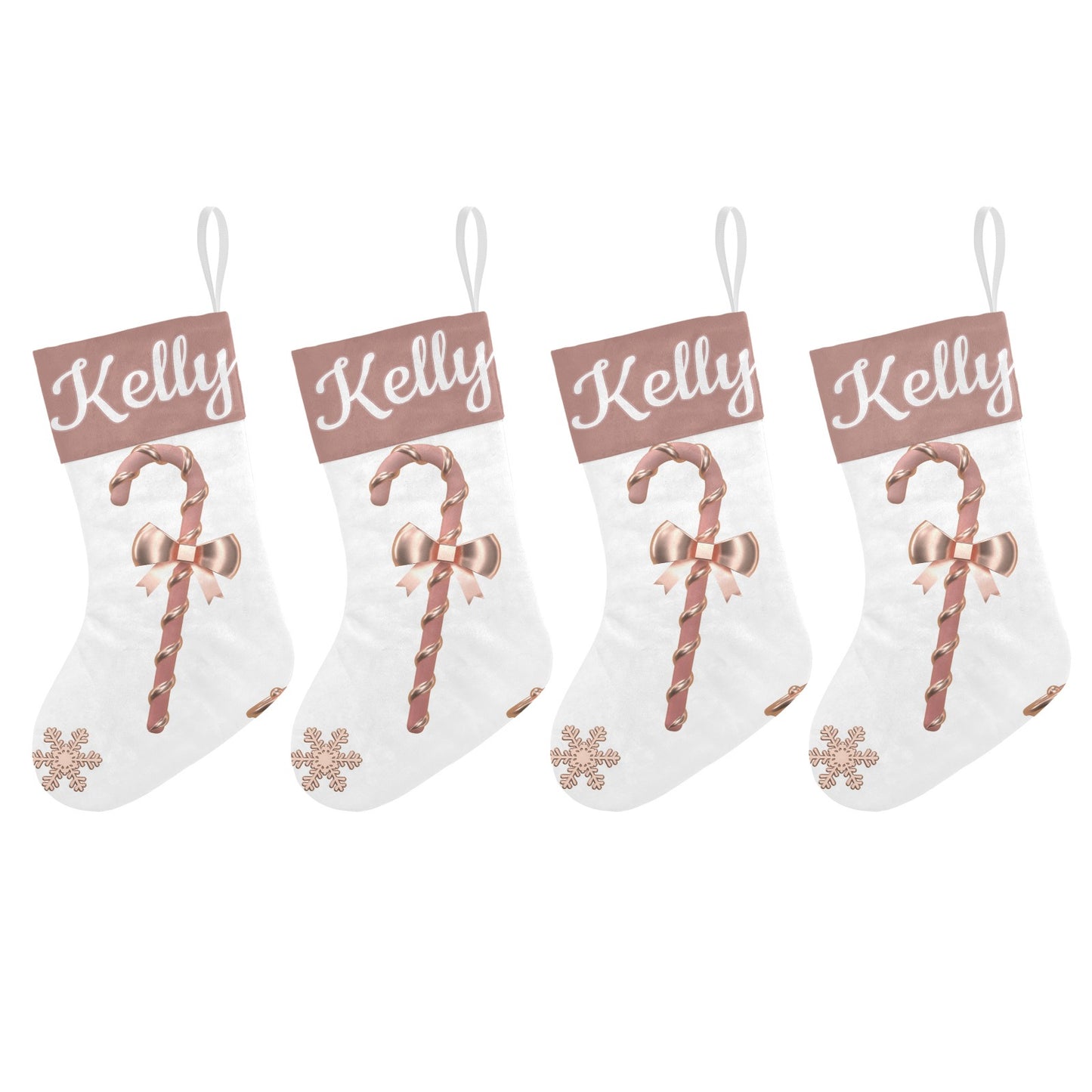 Bow Christmas Stocking Custom Name Santa Socks Gift