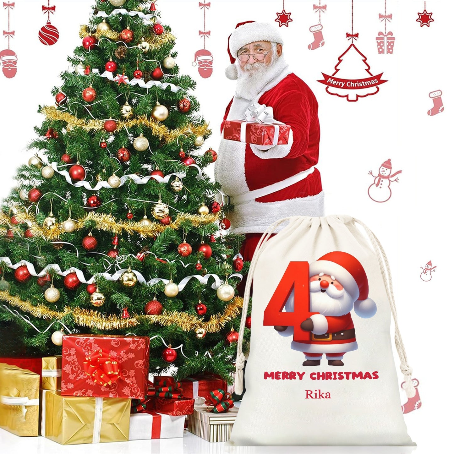 4 Christmas Gift Bag 2024 Christmas Best Gift for Children