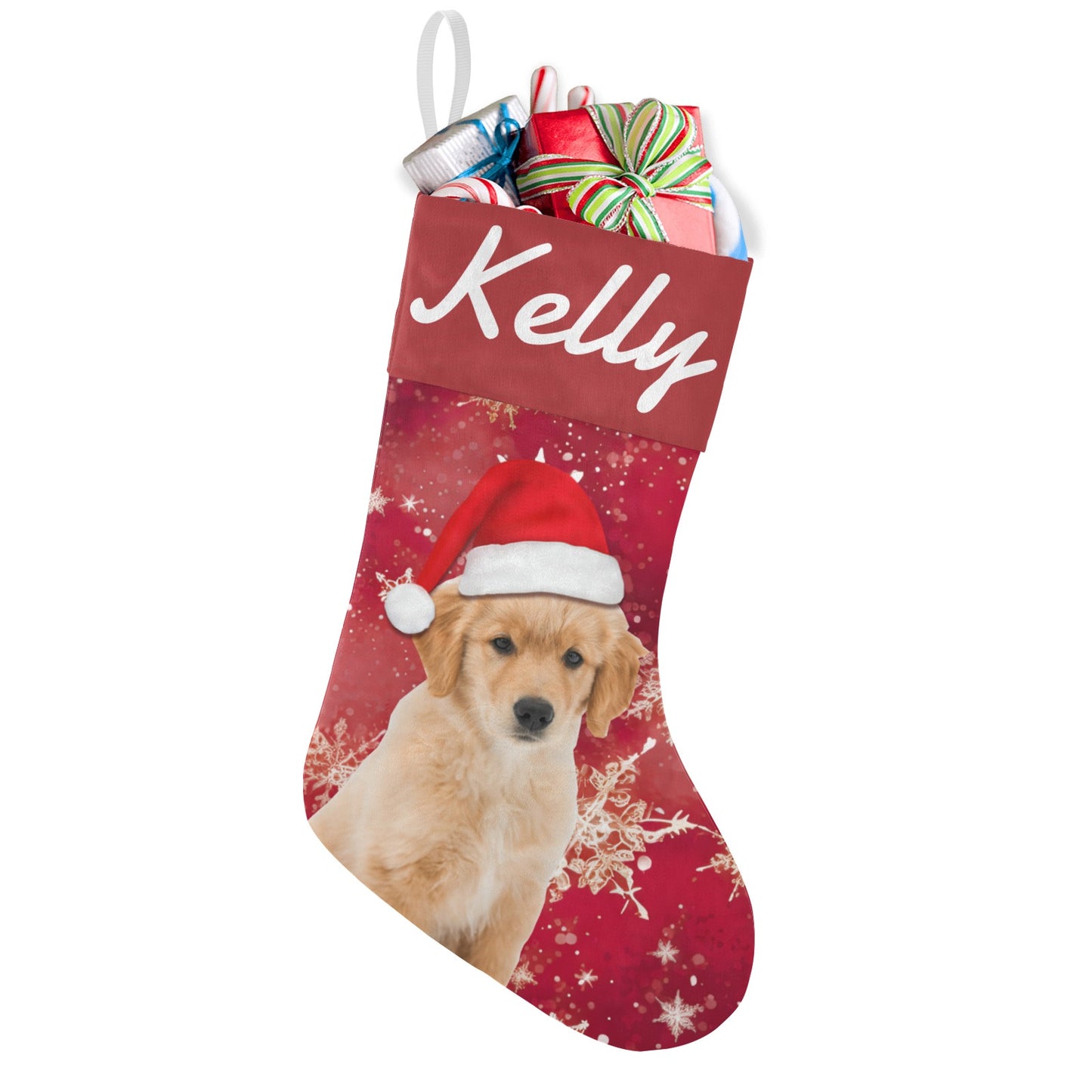 Gift Box Christmas Stocking Custom Name Santa Socks Gift