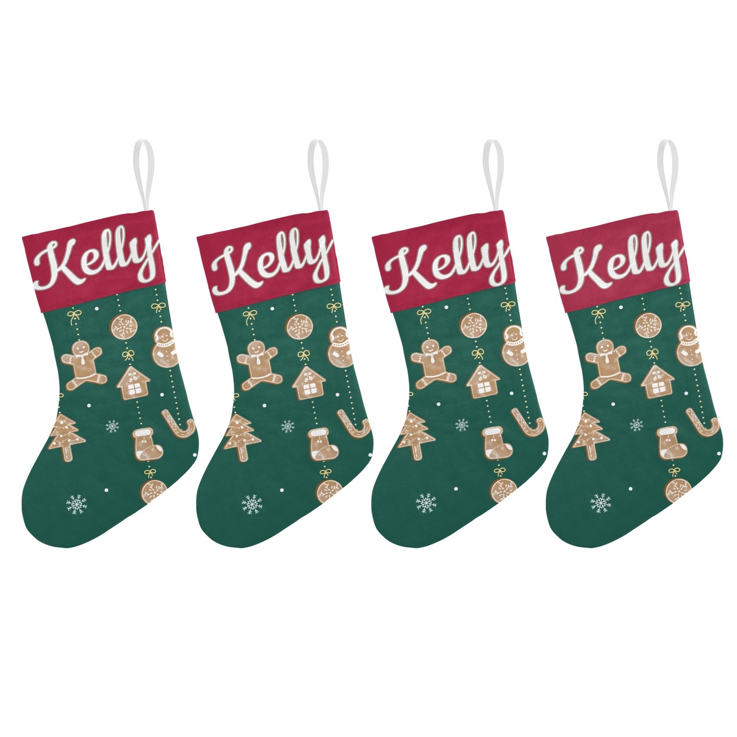 Bow Christmas Stocking Custom Name Santa Socks Gift