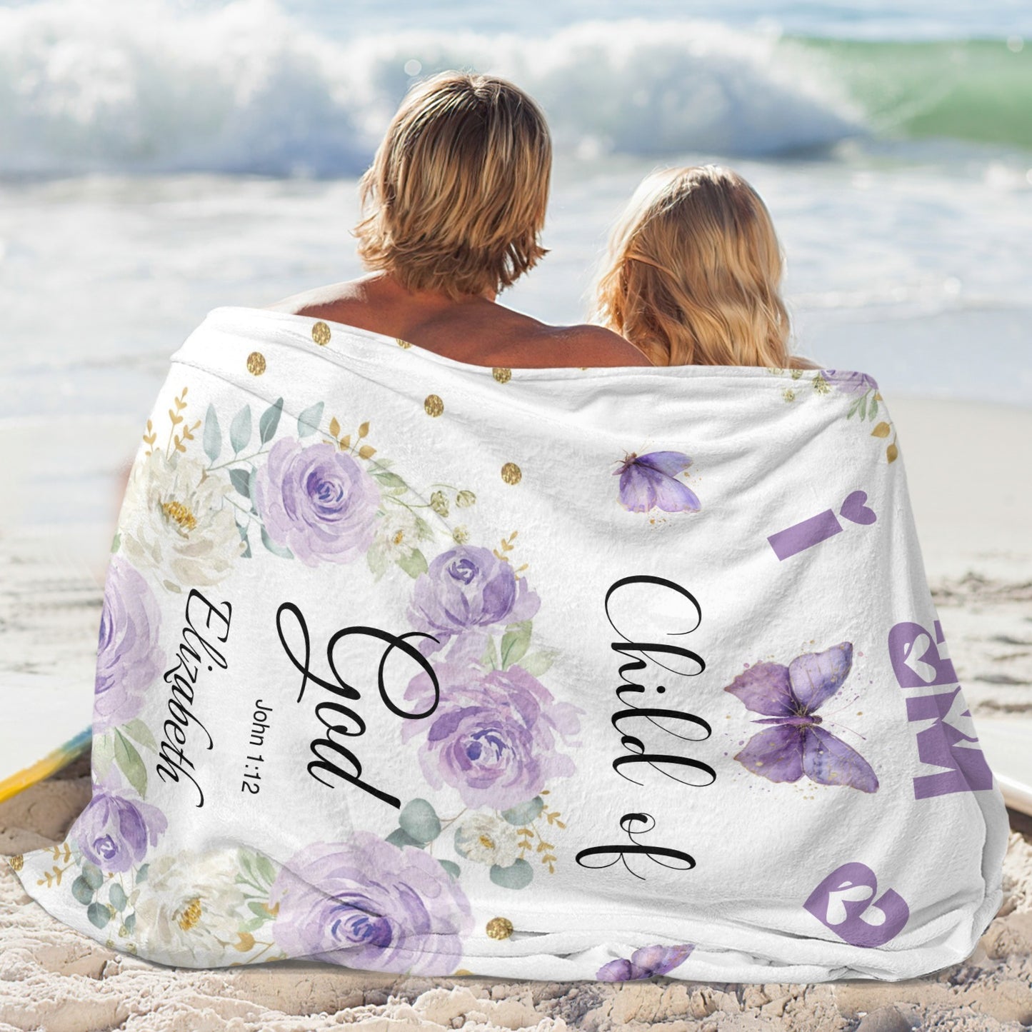 I Am A Child of God Flannel Blanket Custom Name Blanket Gift for Men Women