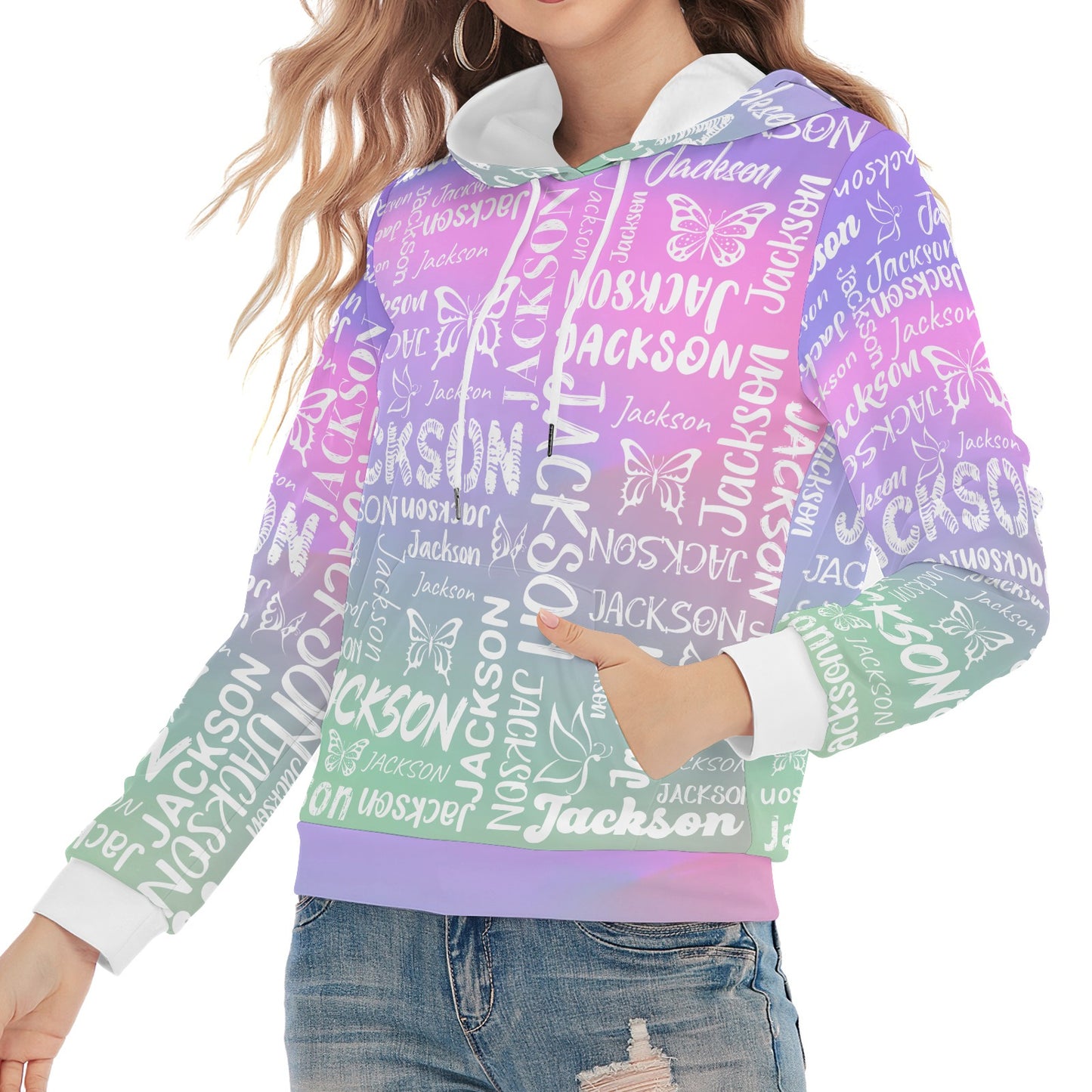 Purple Green Unisex Heavy Blend Hoodie Custom Hoodie Design Your Own Personalized Hoodies for Women