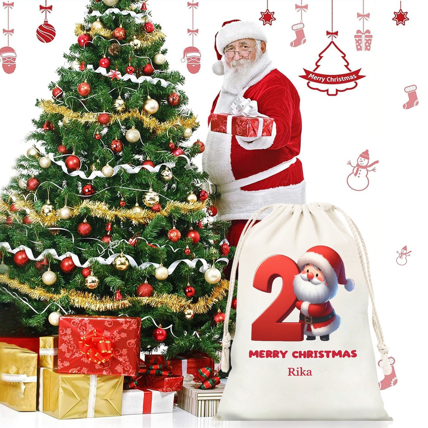2 Christmas Gift Bag 2024 Christmas Best Gift for Children