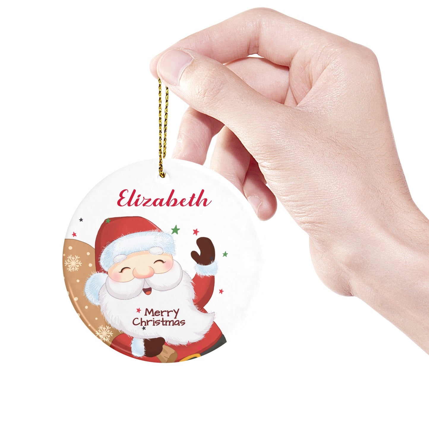 Christmas Santa Christmas Ornaments Custom Name Santa Gift